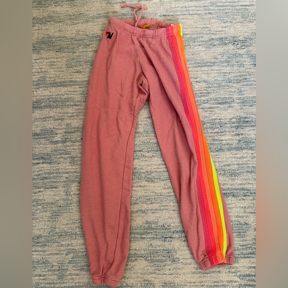 Pink aviator nation sweatpants